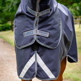 Horseware Ireland Rambo Duo Ripstop 100g Plus Turnout Bundle (100g + 200g) #colour_navy-thunderstorm-grey-silver