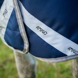Horseware Ireland Amigo 1200D FieldSafe Plus 250g Turnout Rug Turnout Rug #colour_navy-titanium-grey-silver