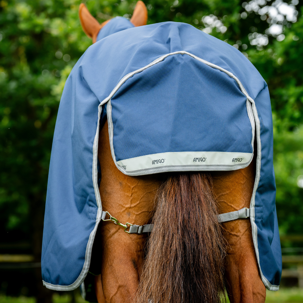 Horseware Ireland Amigo 1200D 0g Turnout Rug #colour_navy-titanium-grey-silver