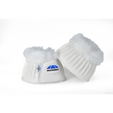 Weatherbeeta Tough-Tec Prime Fleece Trim Rubber Bell Boots #colour_white-white
