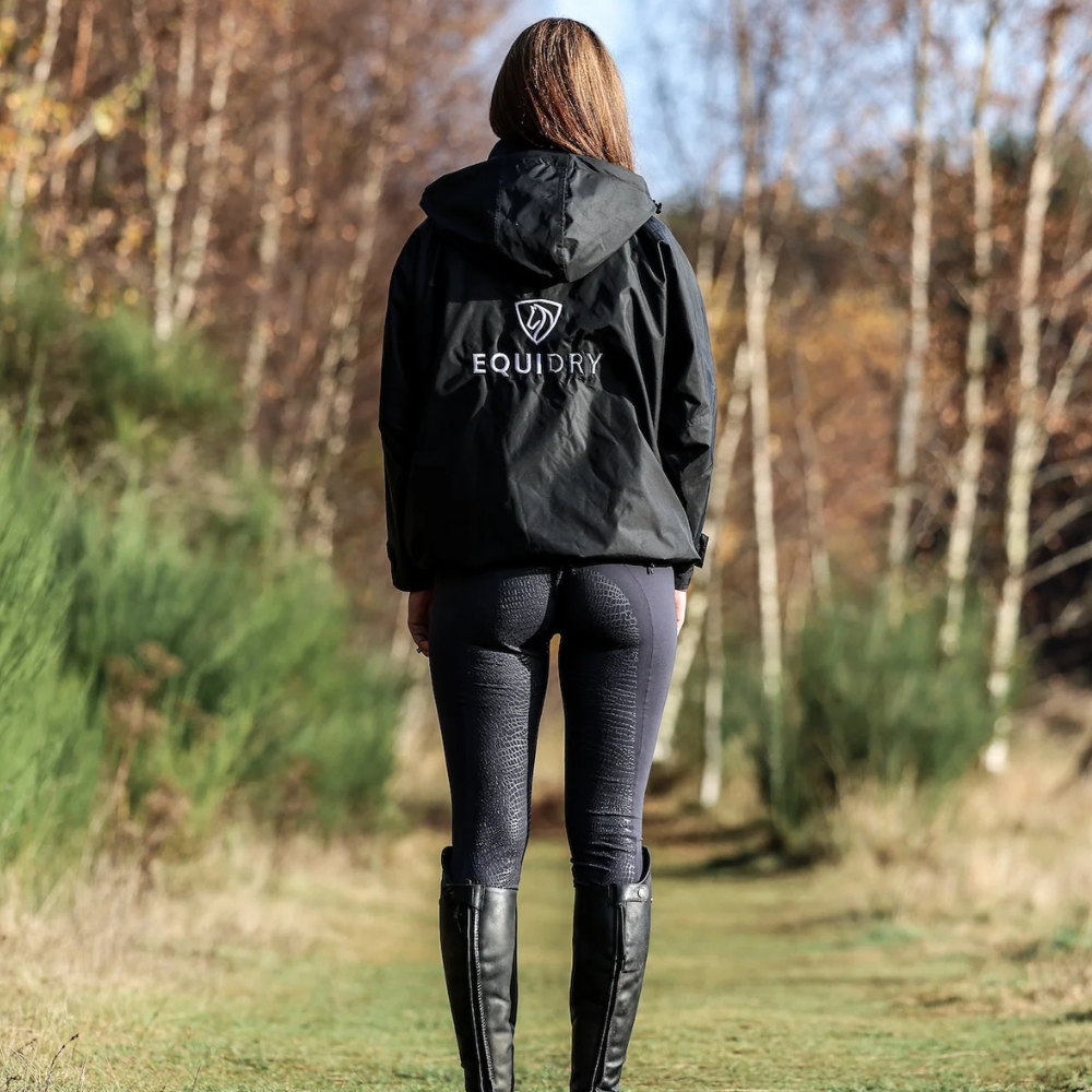 EQUIDRY Women's Thin Fleece Shortie #colour_black-black