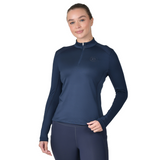 Dublin Ladies Breathable Long Sleeve Riding Top #colour_navy