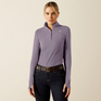 Ariat Women's Lowell 3.0 1/4 Zip Baselayer #colour_purple-ash