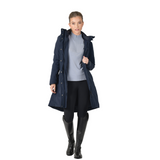 Weatherbeeta Ladies All Purpose Waterproof Longline Equestrian Jacket #colour_navy