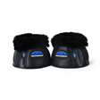 Weatherbeeta Tough-Tec Prime Fleece Trim Rubber Bell Boots #colour_black-black