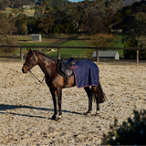 Weatherbeeta Essential Fleece Lined Quarter Sheet #colour_navy-burgundy
