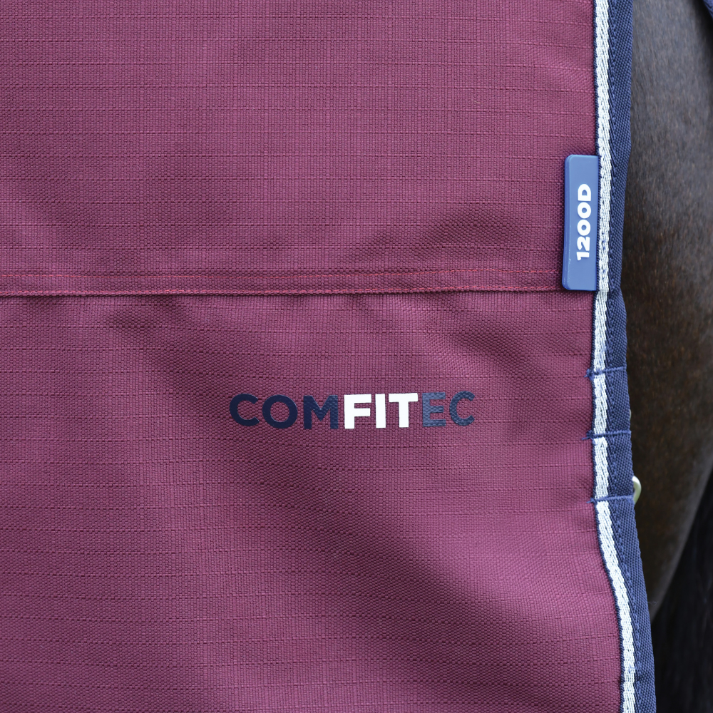 Weatherbeeta Comfitec Essential 50G Detach-A-Neck Turnout #colour_burgundy-navy