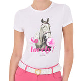 Equestro Women's T-Shirt with So Lovely Print #colour_white