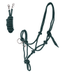 Waldhausen Knotted Halter With Reins #colour_fir-green