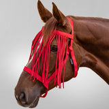 Waldhausen Grazing Halter With Fly Fringe #colour_red