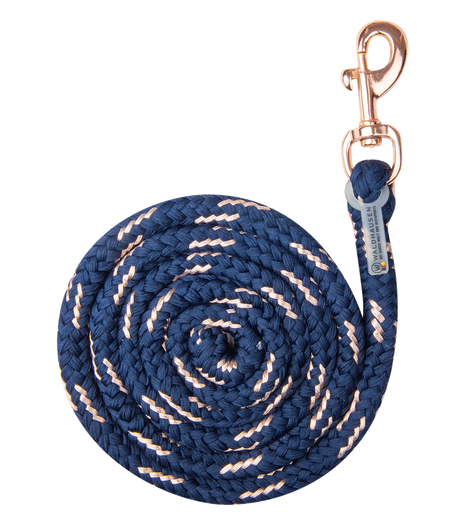 Waldhausen Lurex Rosé Snap Hook Lead Rope #colour_night-blue