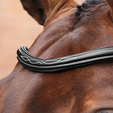 Shires Velociti LUSSO Opus 180M Ergonomic Flash Bridle #colour_black