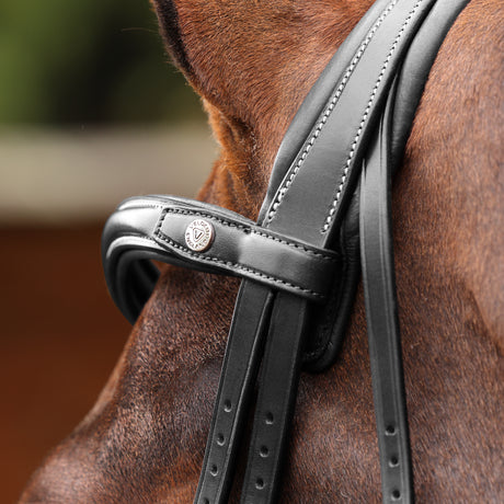 Shires Velociti LUSSO Opus 180M Dressage Flash Bridle #colour_black