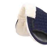 Shires ARMA Deluxe Cotton Half Pad #colour_navy-natural