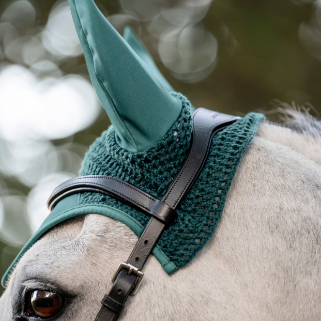 Horseware Ireland Ear Net #colour_dynasty-green