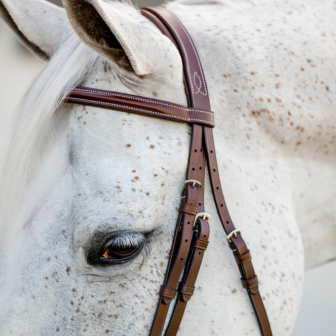 Horseware Ireland Pony Hunter Cavesson Bridle with Reins #colour_dark-tan