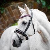 Horseware Ireland Pony Diamante Flash Bridle #colour_black-pink
