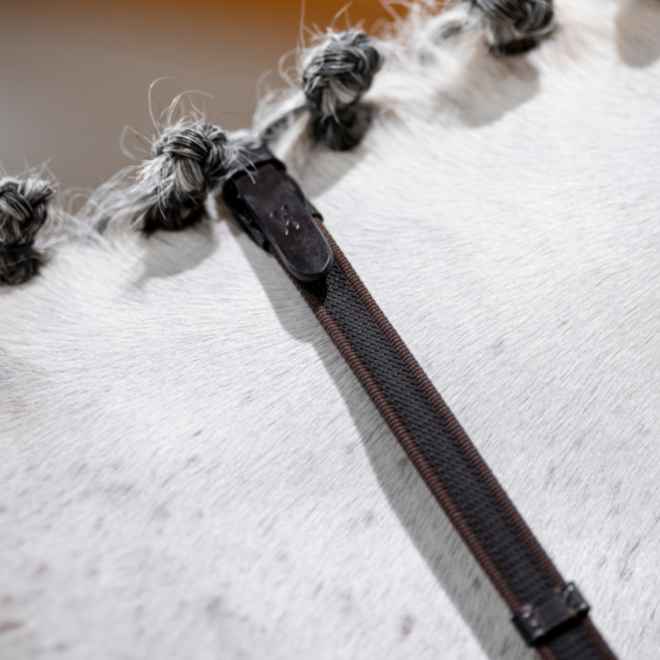 Horseware Ireland Rubber Grip Continental Reins #colour_brown