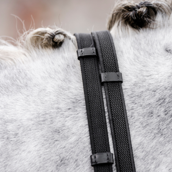Horseware Ireland Rubber Grip Continental Reins #colour_black