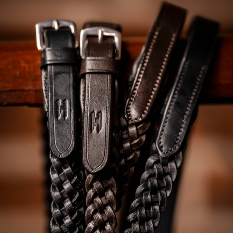 Horseware Ireland Plaited Reins #colour_black-brown