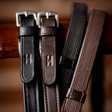 Horseware Ireland Jumper Reins with Stoppers #colour_black-brown