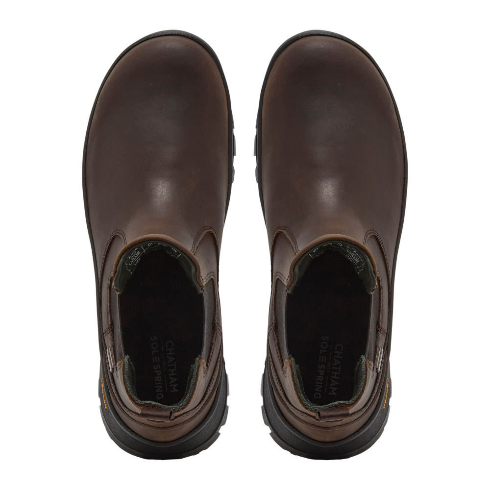 Chatham Cockley Premium Leather Waterproof Chelsea Boots #colour_dark brown