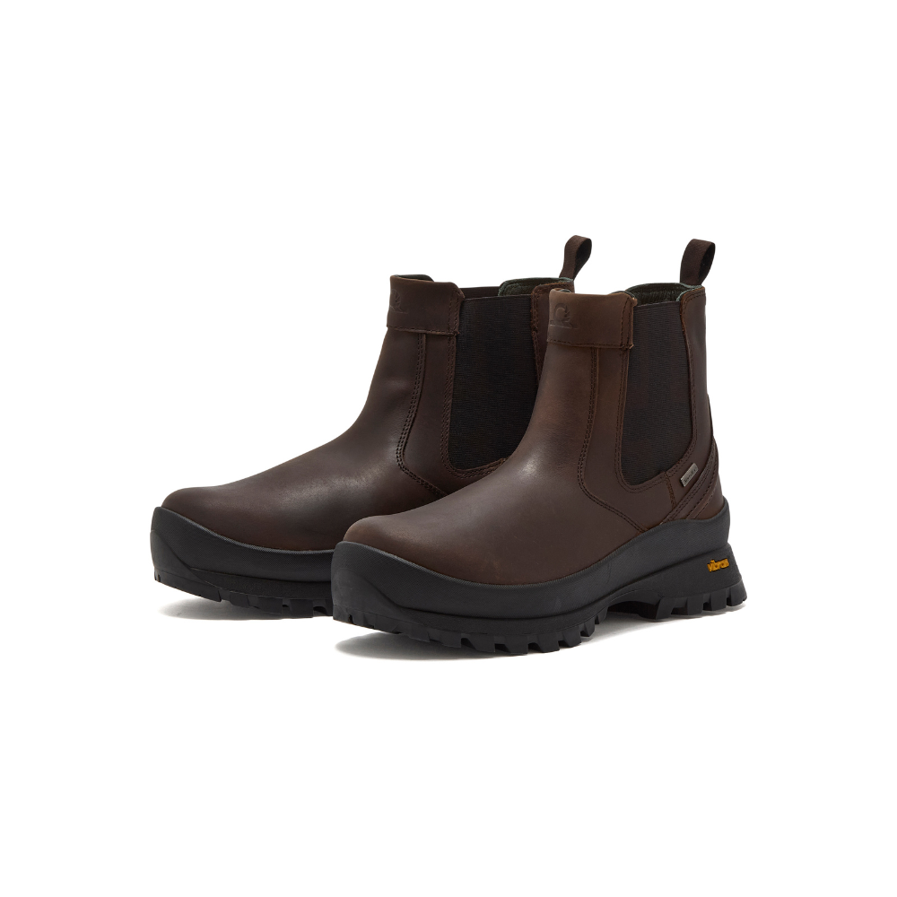 Chatham Cockley Premium Leather Waterproof Chelsea Boots #colour_dark brown