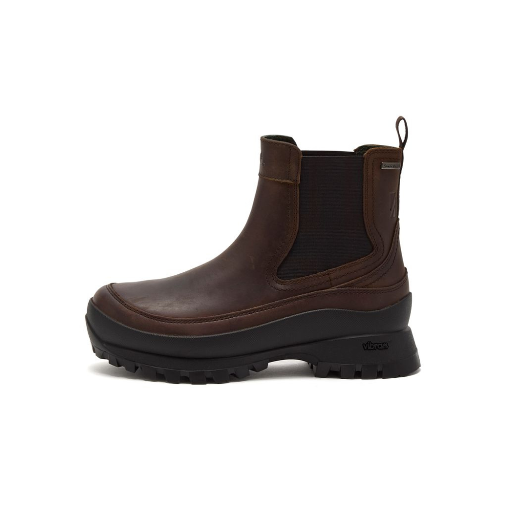 Chatham Ladies Badminton Waterproof Chelsea Boots #colour_dark brown