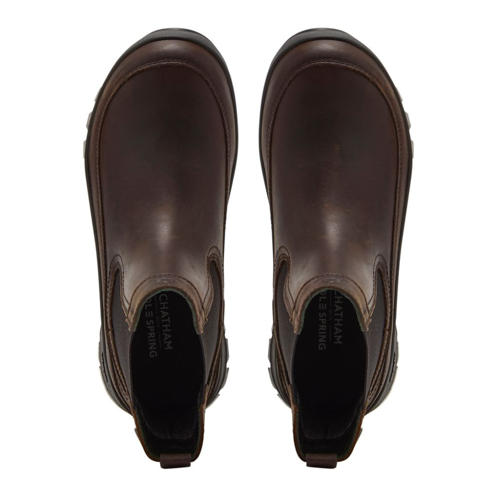 Chatham Ladies Badminton Waterproof Chelsea Boots #colour_dark brown