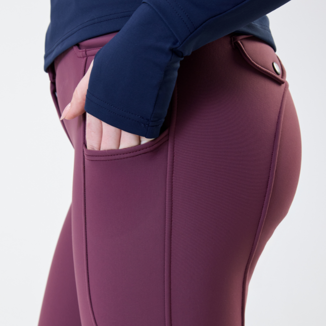 Horseware Ireland Flexfit Knee Grip Winter Breeches #colour_celestial-purple