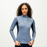 Horseware Ireland Stamina Long Sleeve 1/4 Zip Top #colour_blue