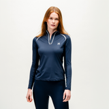 Horseware Ireland Stamina Long Sleeve 1/4 Zip Top #colour_core-navy