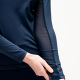 Horseware Ireland Stamina Long Sleeve 1/4 Zip Top #colour_core-navy