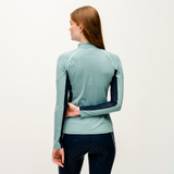 Horseware Ireland Stamina Long Sleeve 1/4 Zip Top #colour_sage