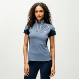 Horseware Ireland Stamina Short Sleeve 1/4 Zip Top #colour_blue