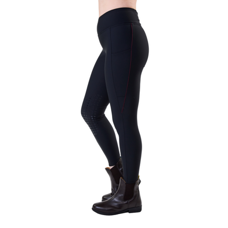 Horseware Ireland Optifit Winter Knee Grip Riding Tights #colour_core-black