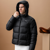 Alessandro Albanese Men's Quilo Monogram Puffer Coat #colour_core-black