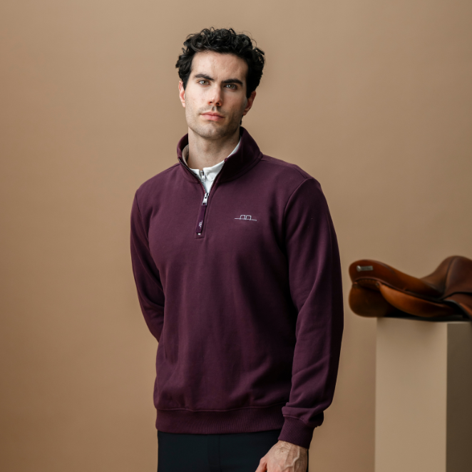 Alessandro Albanese Men's Gabriel Quarter Zip Sweatshirt #colour_primatova