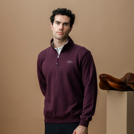 Alessandro Albanese Men's Gabriel Quarter Zip Sweatshirt #colour_primatova
