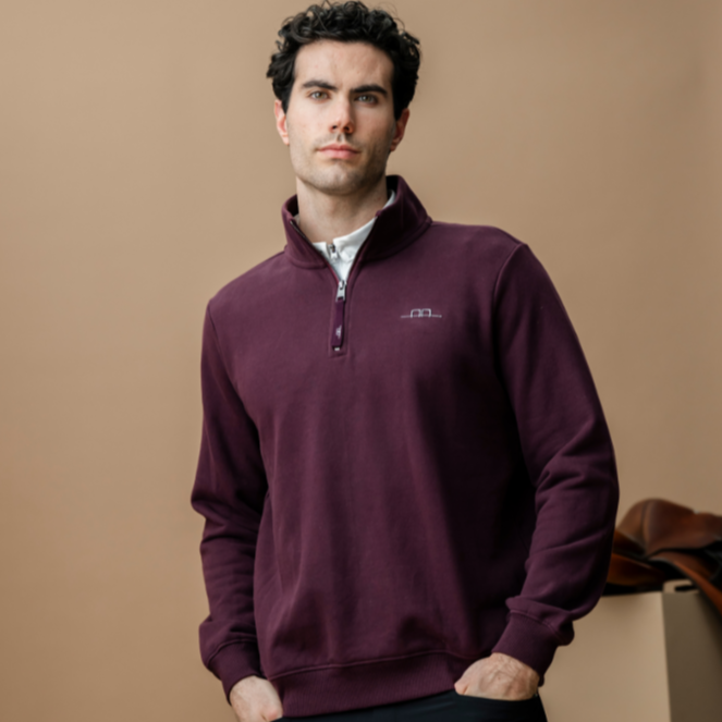 Alessandro Albanese Men's Gabriel Quarter Zip Sweatshirt #colour_primatova