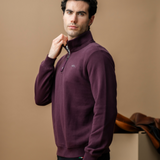 Alessandro Albanese Men's Gabriel Quarter Zip Sweatshirt #colour_primatova