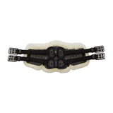 Stubben Equi-Soft® Saddle Girth with Cover - Black #colour_lambskin-ecru-white