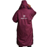 EQUIDRY Women's Thick Fleece Evolution Stowaway Hood #colour_plum-plum