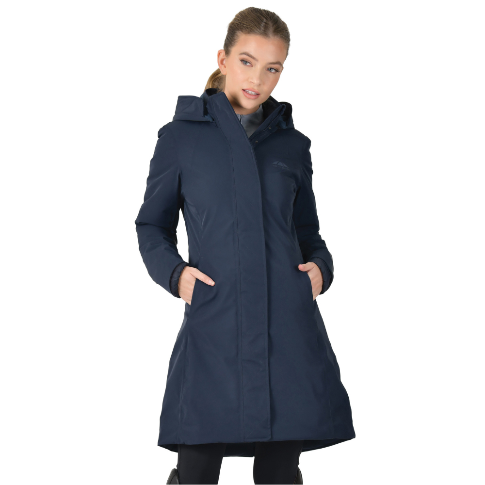 Weatherbeeta Ladies All Purpose Waterproof Longline Equestrian Jacket #colour_navy