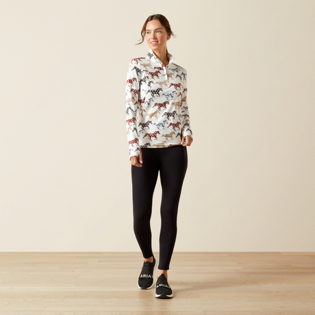 Ariat Women's Lowell 3.0 1/4 Zip Baselayer #colour_painted-ponies-print