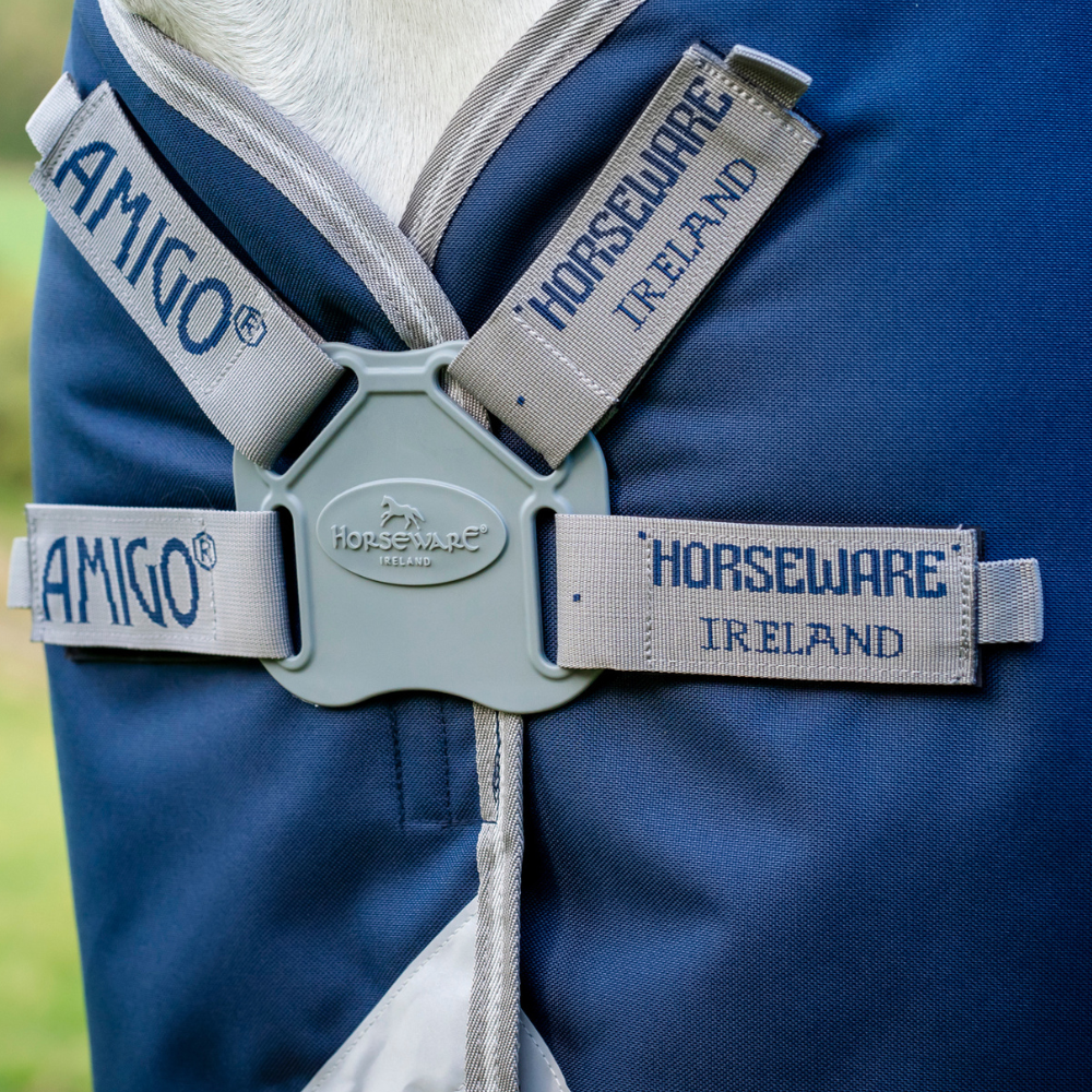 Horseware Ireland Amigo 1200D FieldSafe Plus 250g Turnout Rug Turnout Rug #colour_navy-titanium-grey-silver