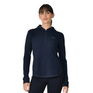 Weatherbeeta Ladies London Layer Long Sleeve Top With Hood #colour_dark-navy-marle