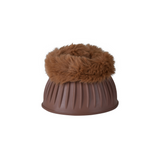 Weatherbeeta Tough-Tec Prime Fleece Trim Rubber Bell Boots #colour_brown-brown