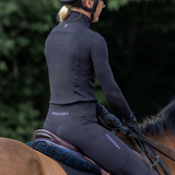 EQUIDRY Women's Water Repellent Leggings #colour_black-lilac