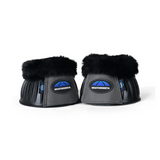 Weatherbeeta Tough-Tec Prime Fleece Trim Rubber Bell Boots #colour_black-grey